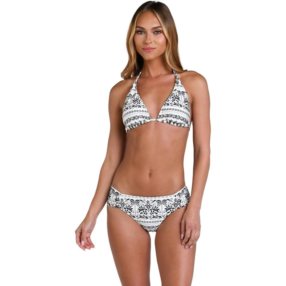 Sunshine 79 Women's Swimsuit Top ONLY  Size 8 Triangle Halter Bikini Ivory